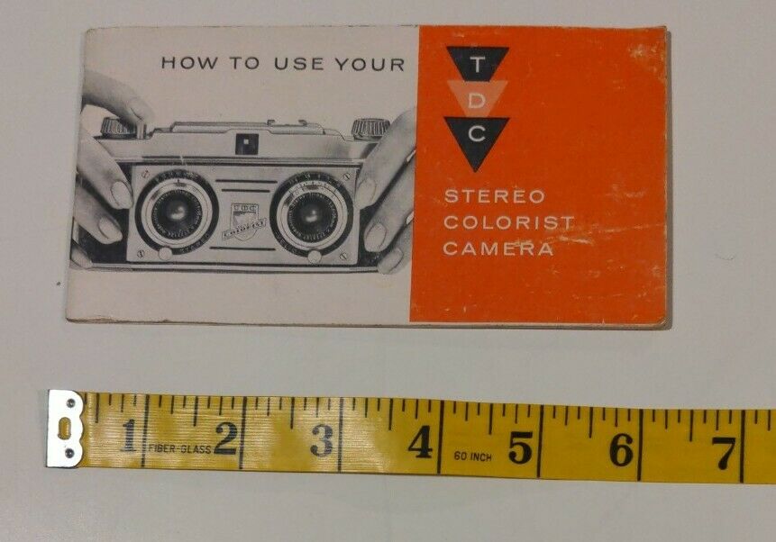 TDC Stereo Colorist Camera Instruction Manual 1954 with Colorist II Insert