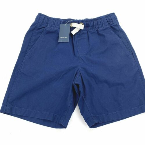 Lands End Kids Small Size 8 Shorts Blue Drawstring Pull On Woven 001N