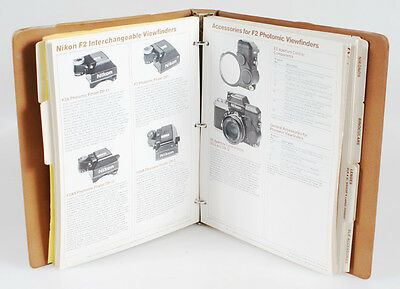 RARE NIKON COMPANY BINDER WITH SALES INFO AND PRODUCT CATALOGUE FROM 1979