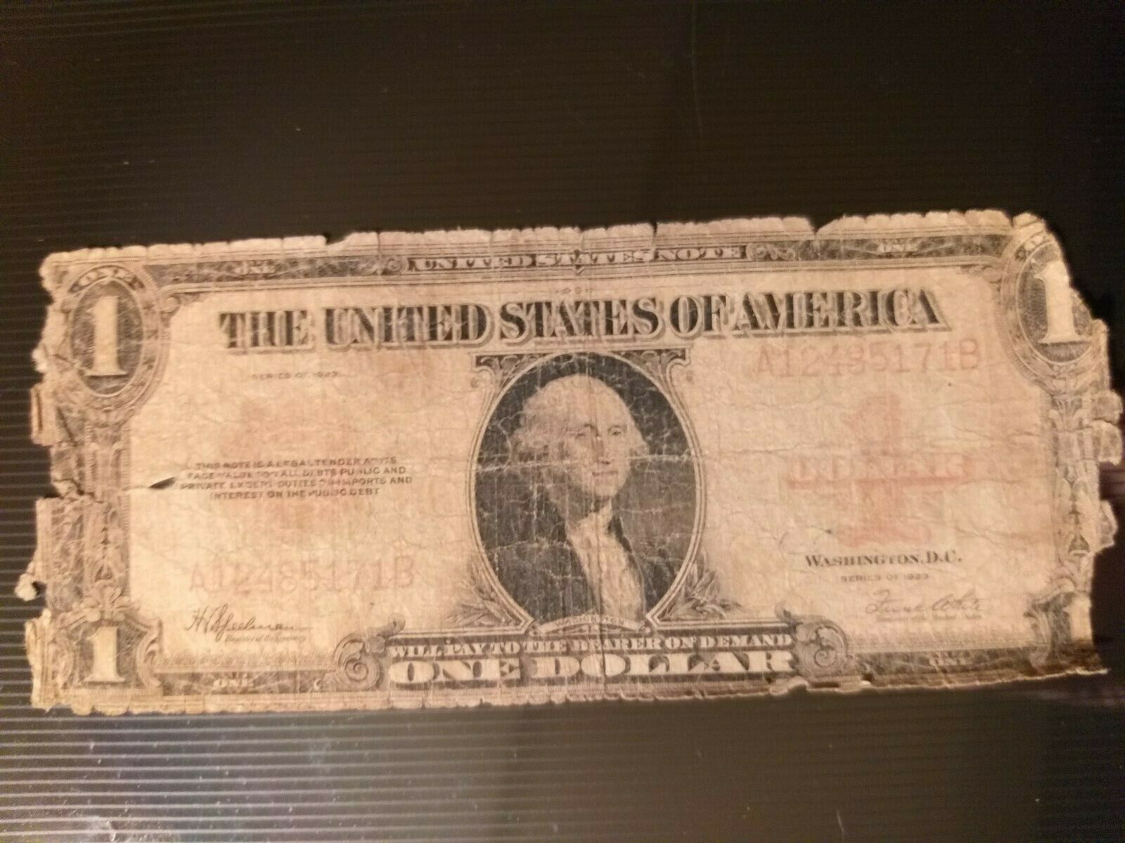 1 dollar bill large size