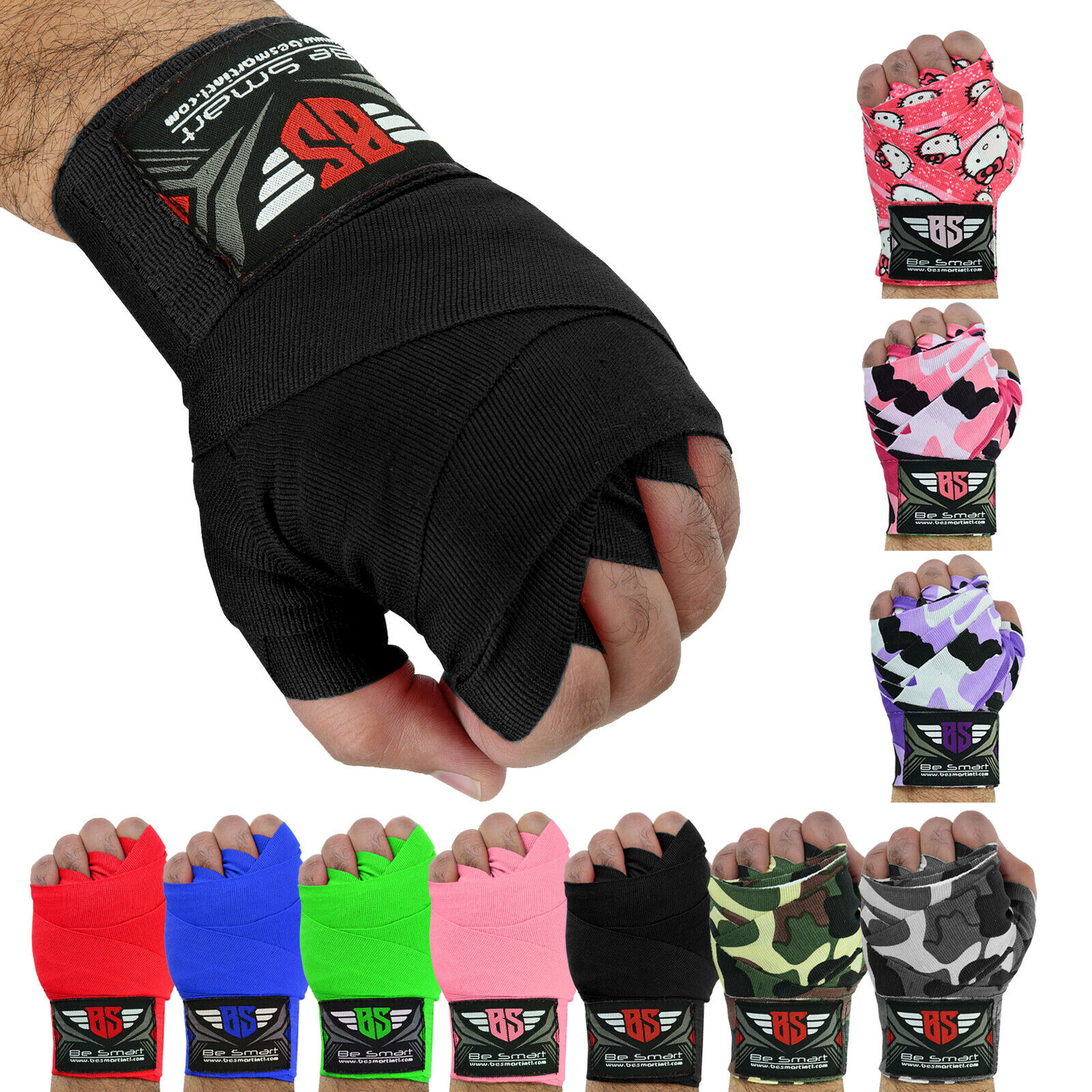 Boxing Hand Wraps 180" Wrist Bandages Fist Inner Gloves Mma,ufc, Muay Thai Pair