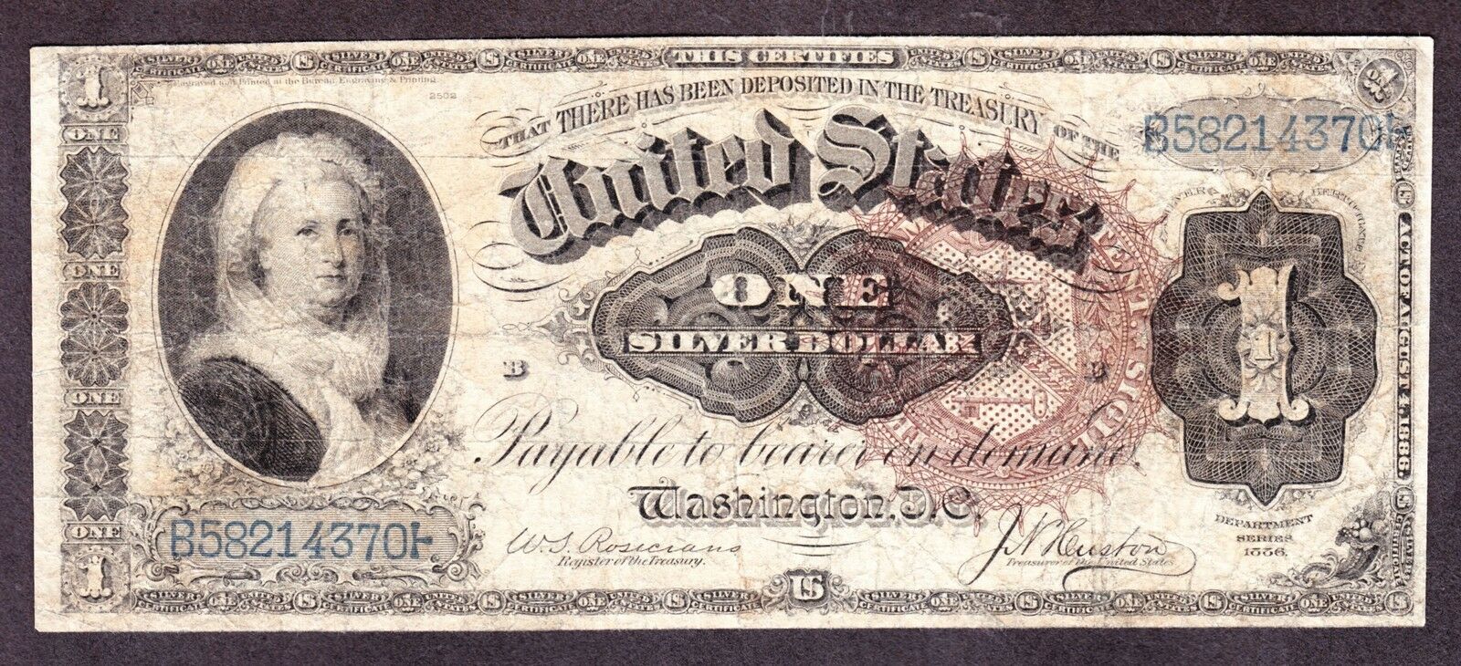 US 1886 $1 