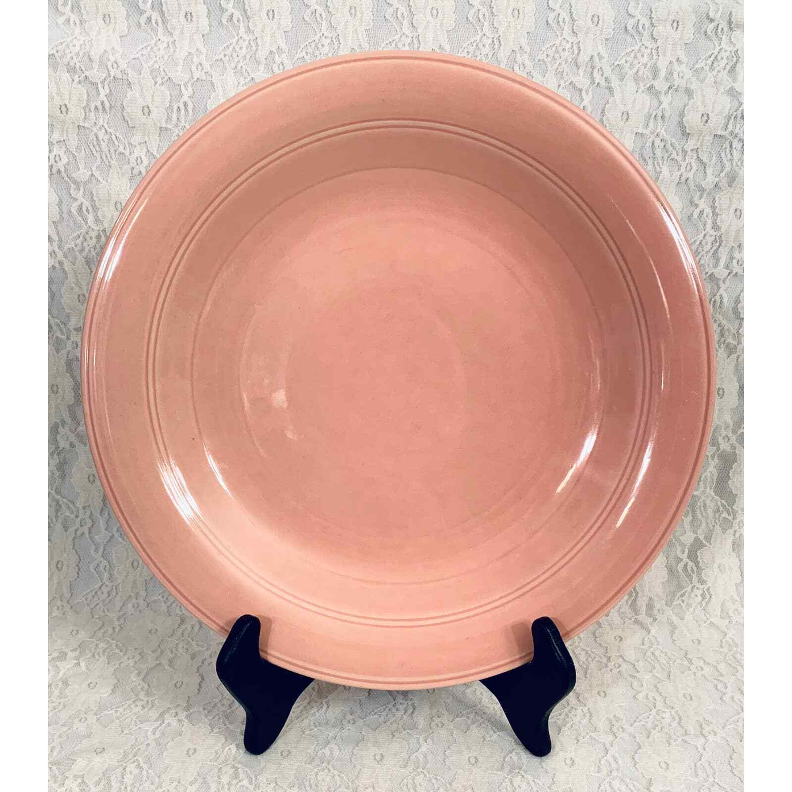 Early Californian Vernon Ware Rose Pink Chop Plate 12