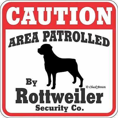Rottweiler Caution Dog Sign