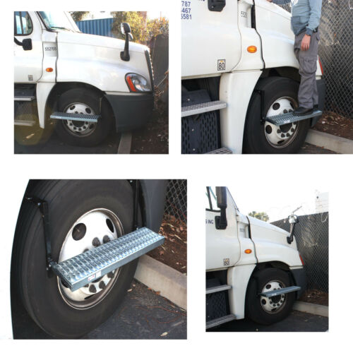 HD Tire Wheel Step Up Adjustable Ladder Non-Slip Platform 300lbs 24ft Truck RV