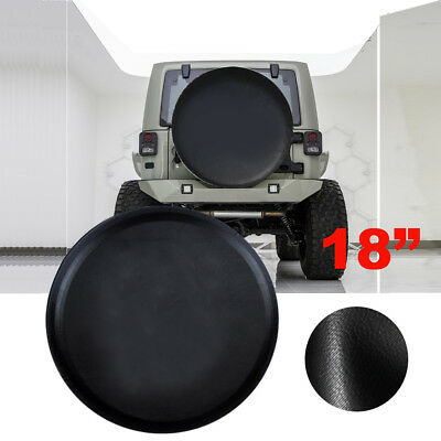 Spare Tire Cover For Jeep Wrangler 18inch Leather Black Wheel Tire Cover 33-35"