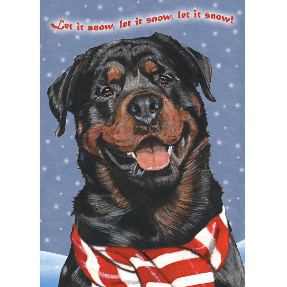 Rottweiler Christmas Cards Set Of 10 Cards & 10 Envelopes