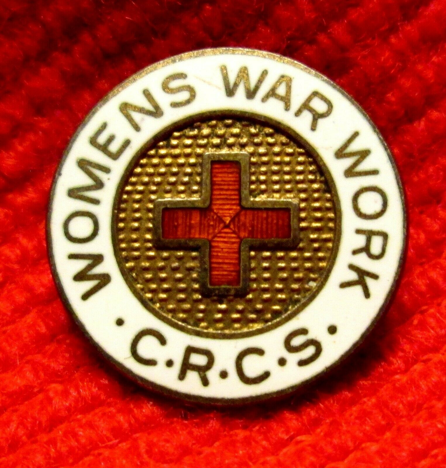 Women's War Work Canadian Red Cross Society Wwii Sterling Pin Hbwu2