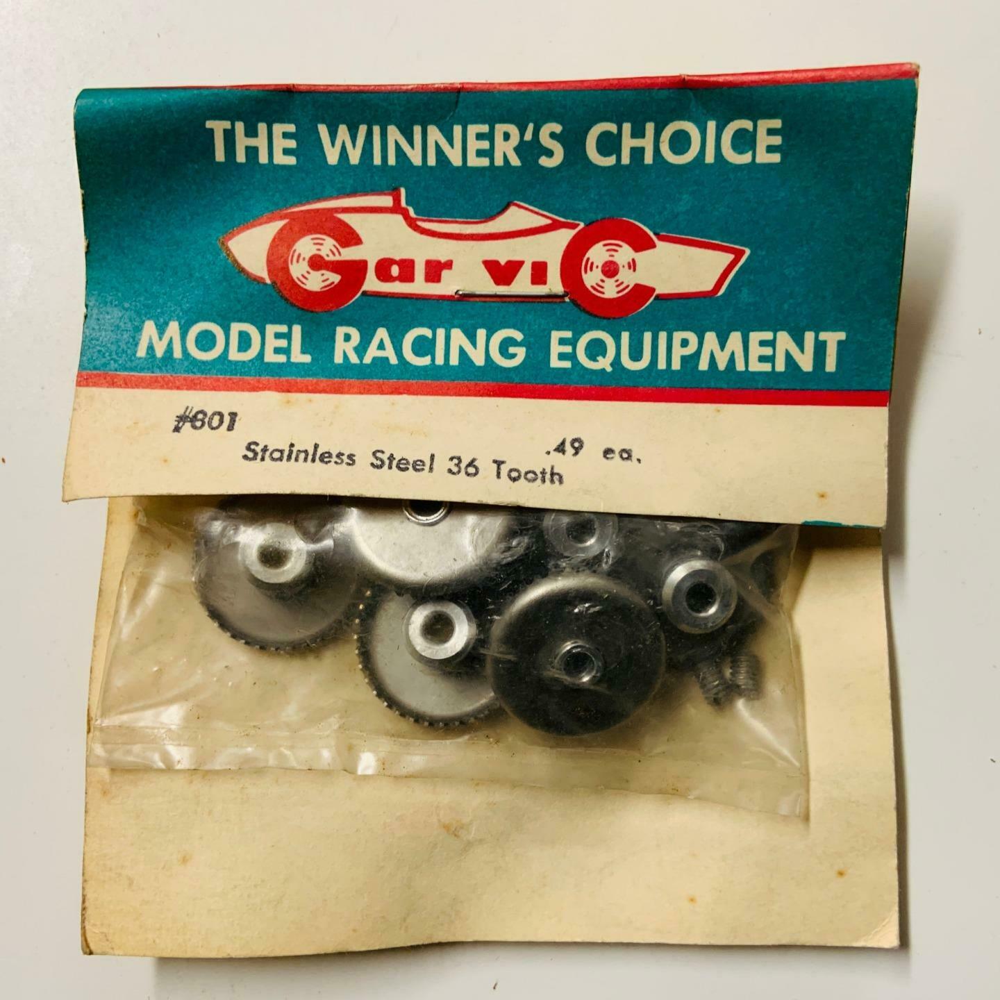 NOS Gar Vic 36 Tooth Stainless Steel Gears - 6 per bag 1:24 &1:32 Slot Cars