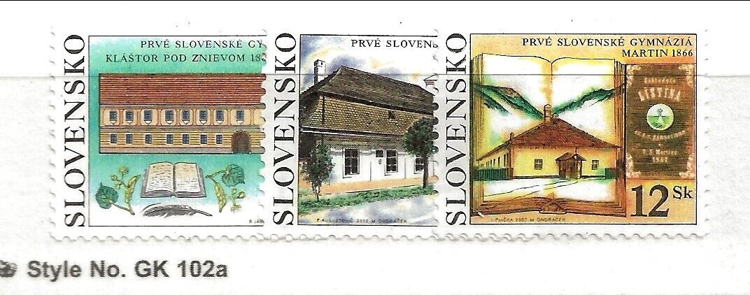 Slovakia Sc 398-400 Nh Of 2002 - First High Schools