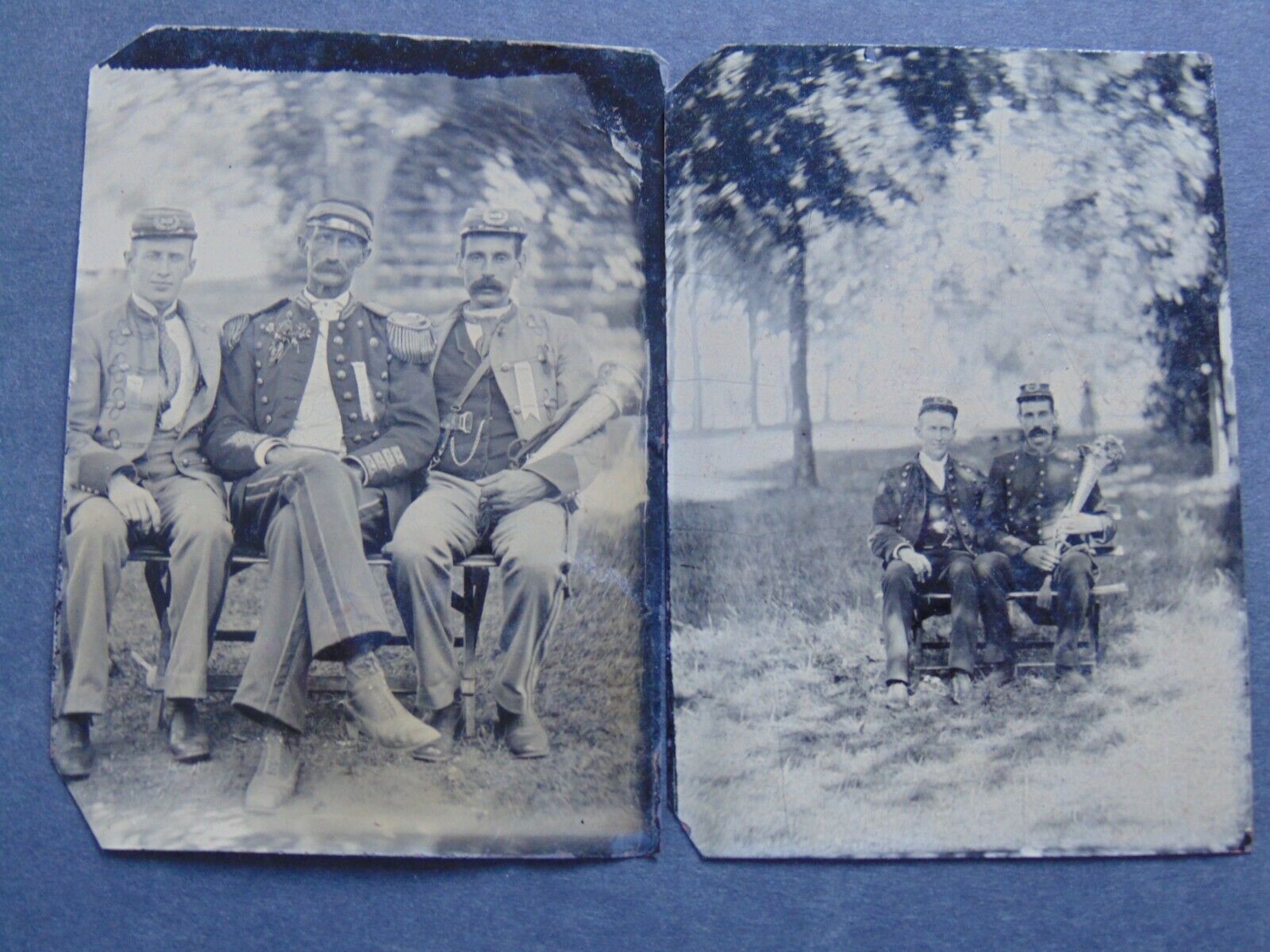 TWO ANTIQUE TINTYPES OF CIVIL WAR SOLDIERS