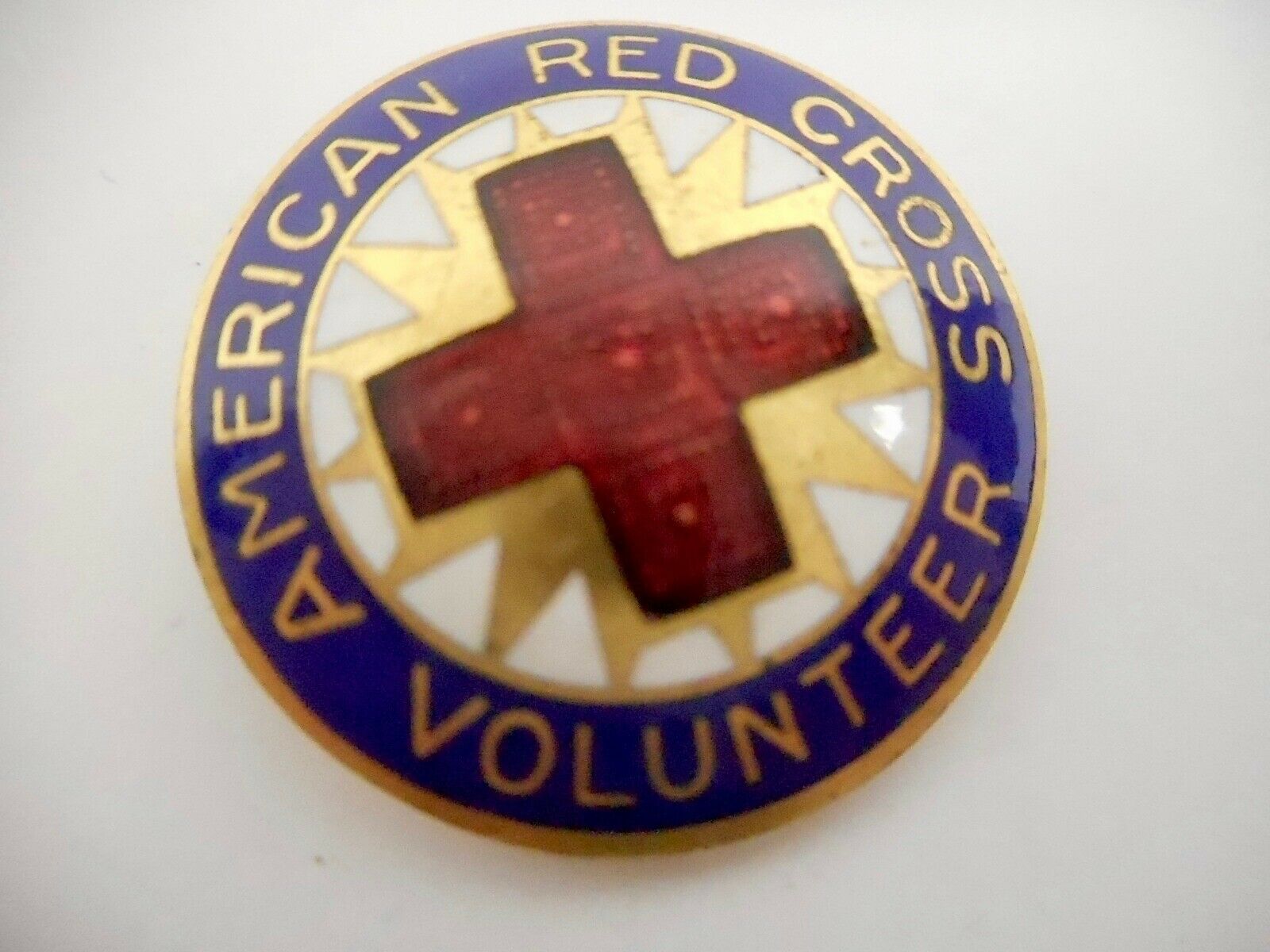 Vintage American Red Cross Volunteer Pin 1 Inch