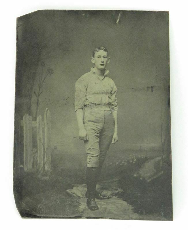 SUPER RARE 1800's 19th Century Baseball Player Original Antique Tintype Photo