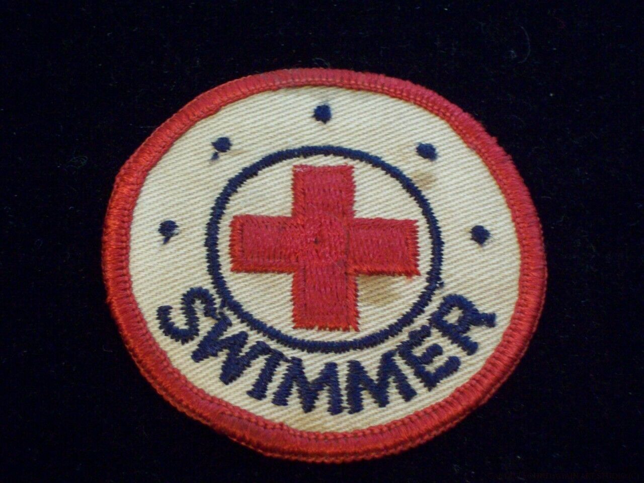 American Red Cross Swimmer Patch Vintage Arc Embroidered Twill Badge 2 3/4"