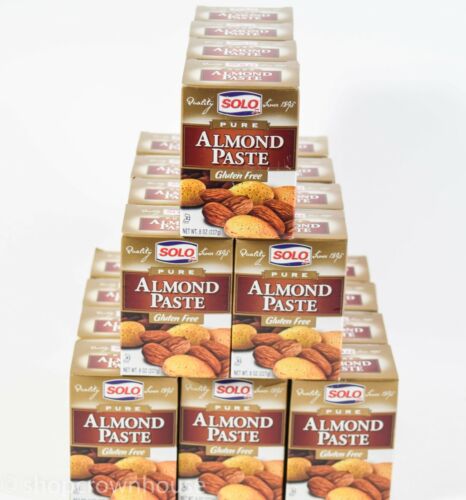 24 Boxes Solo Pure Almond Paste Gluten Free Baking 8oz Each 03/2022