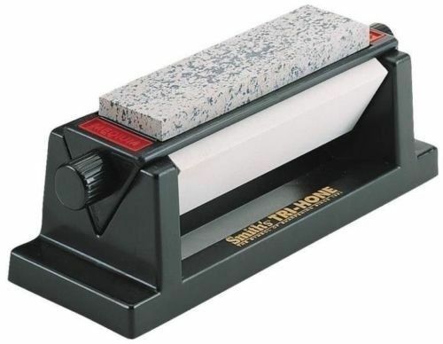 New Smith's Abrasives Tri 6 Three Stone Sided Tri Hone Deluxe Knife Sharpener