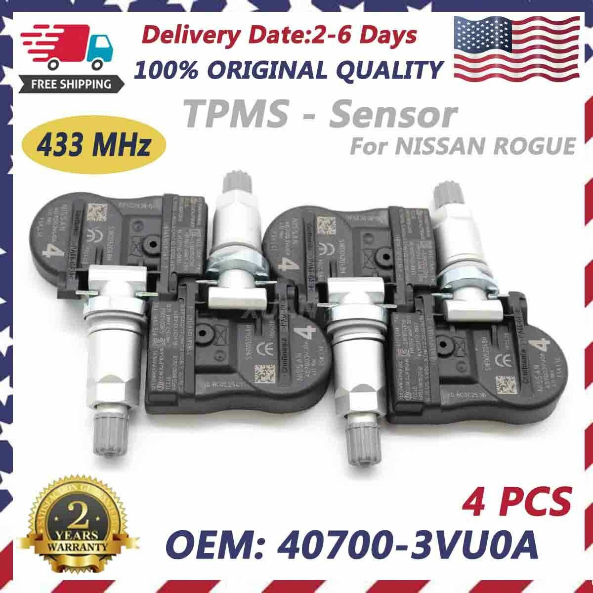 New 4PCS OEM 40700-3VU0A 433MHz Tire Pressure Sensor TPMS For NISSAN ROGUE