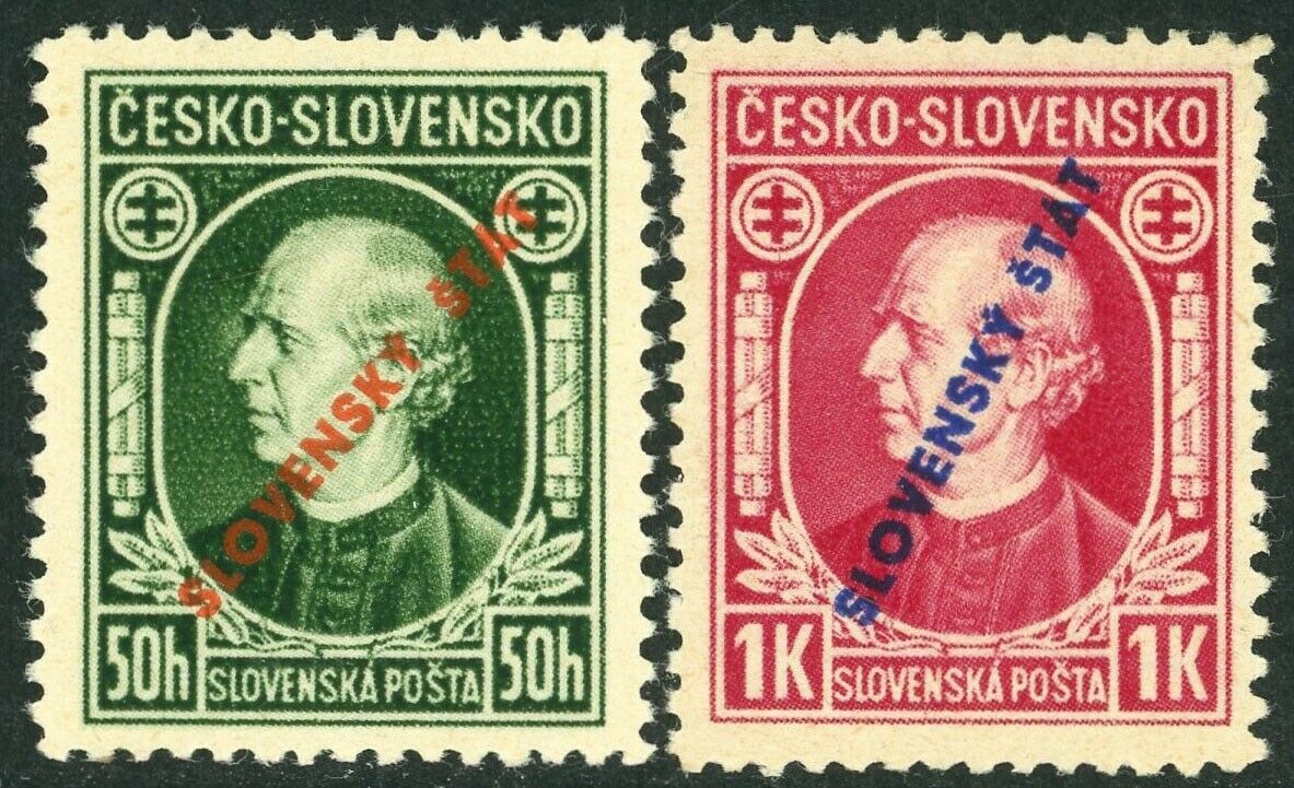 Stamps Slovakia, Scott # 24-25 Mint Nh