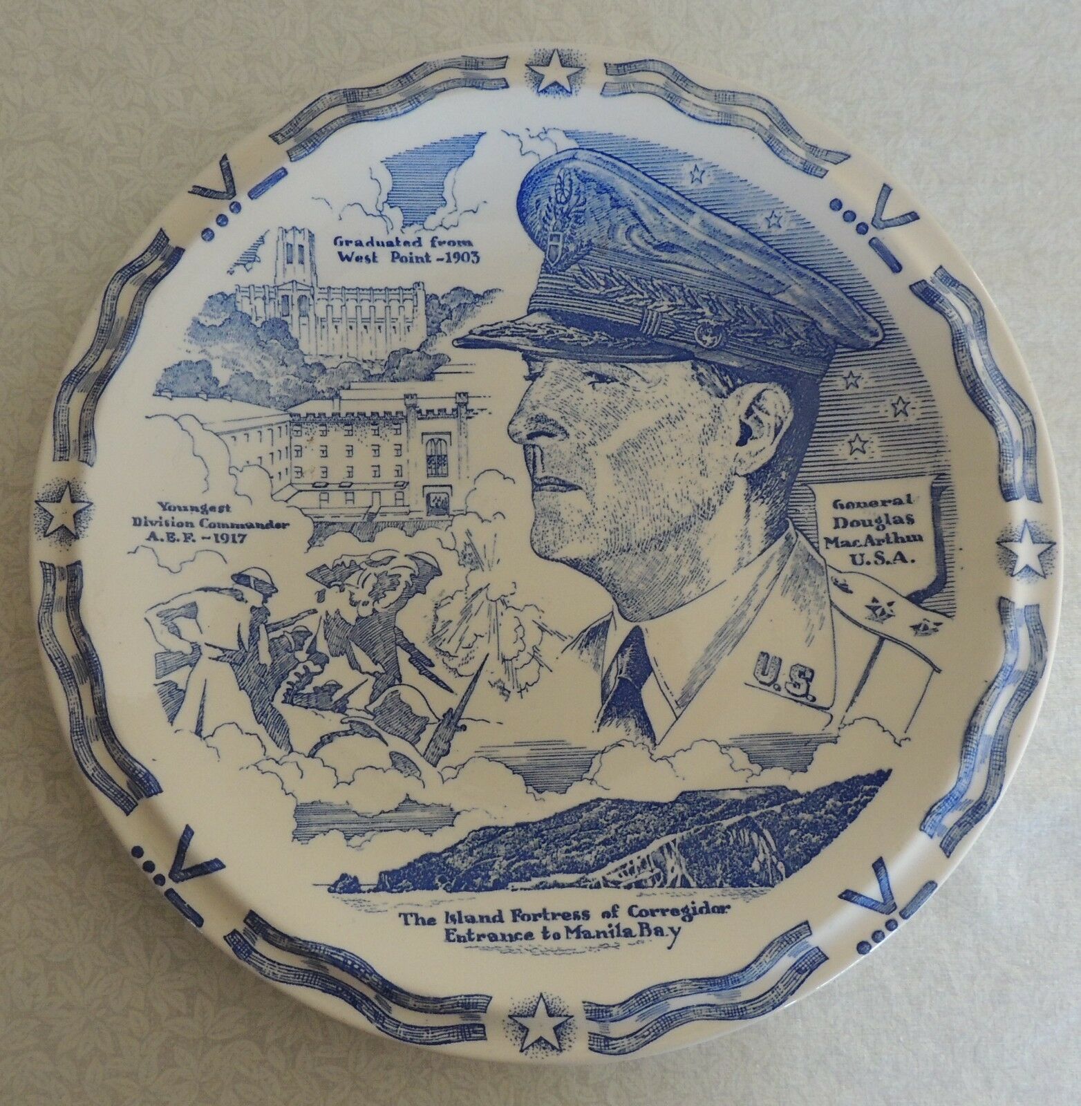 VTG Gen. Douglas MacArthur Commemorative Plate 10.5