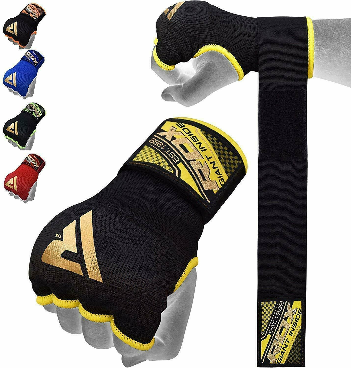 RDX Boxing Hand Wraps Inner Gloves MMA Elasticated Fist Protector MuayThai