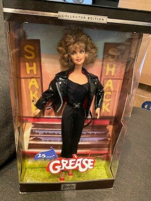 New Barbie Mattel GREASE Movie Doll SANDY Faux Leather 25 Year Anniversary 2003