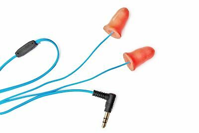 Orange Plugfones Noise Isolating, Earbuds Earplugs Headphones Hearing Protection