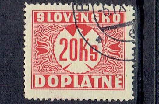 Slovakia, Scott #j12, 20k Postage Due, Unwmk, Used