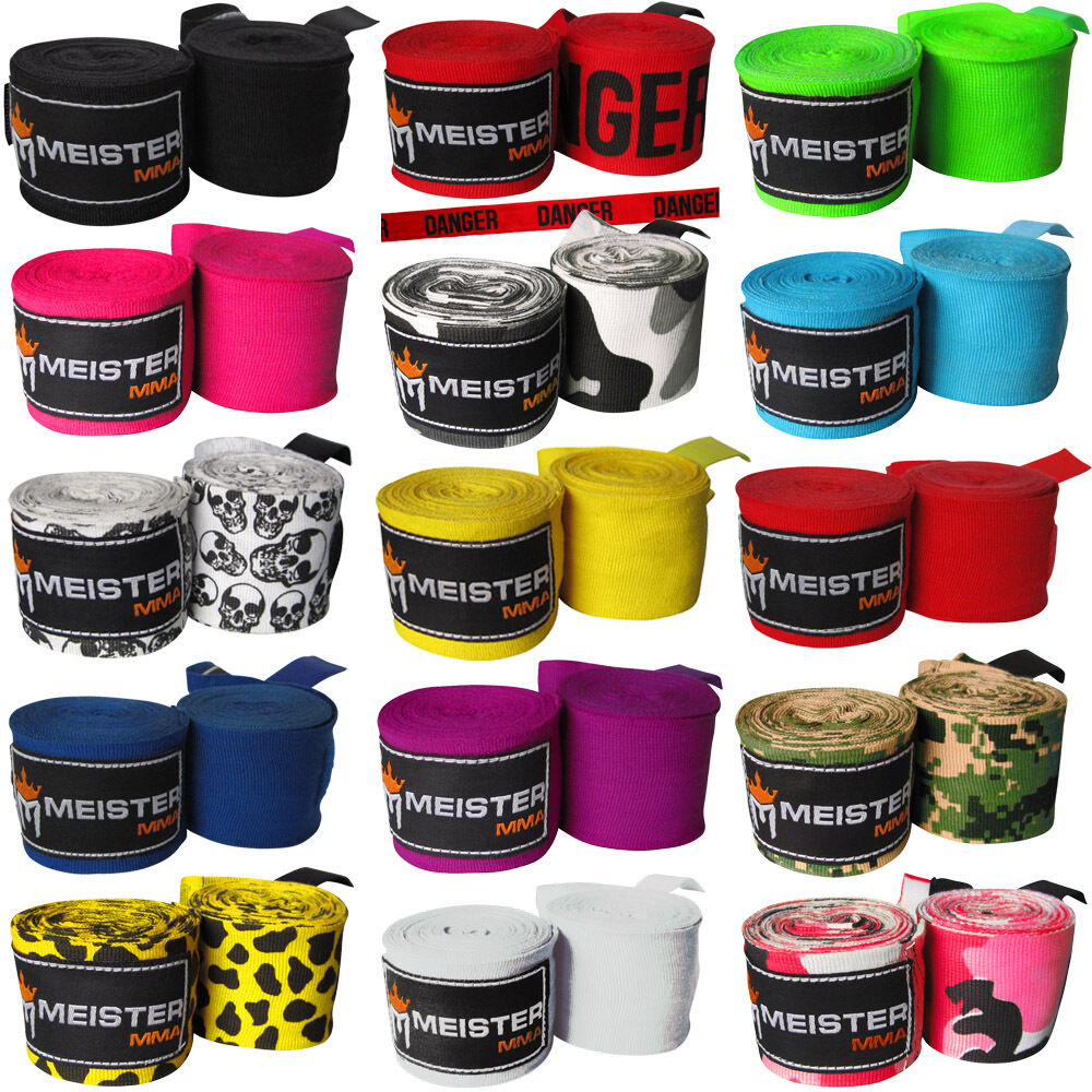 Meister 180" Semi-elastic Hand Wraps - Pairs Mma Boxing Mexican Lot All Colors