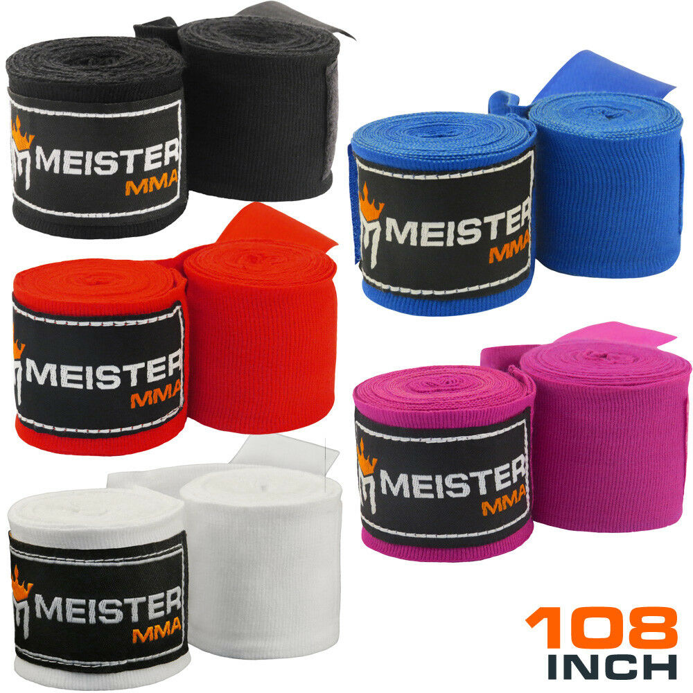 Junior 108" Elastic Hand Wraps (pair) - Meister Mma Mexican Boxing Women Kids