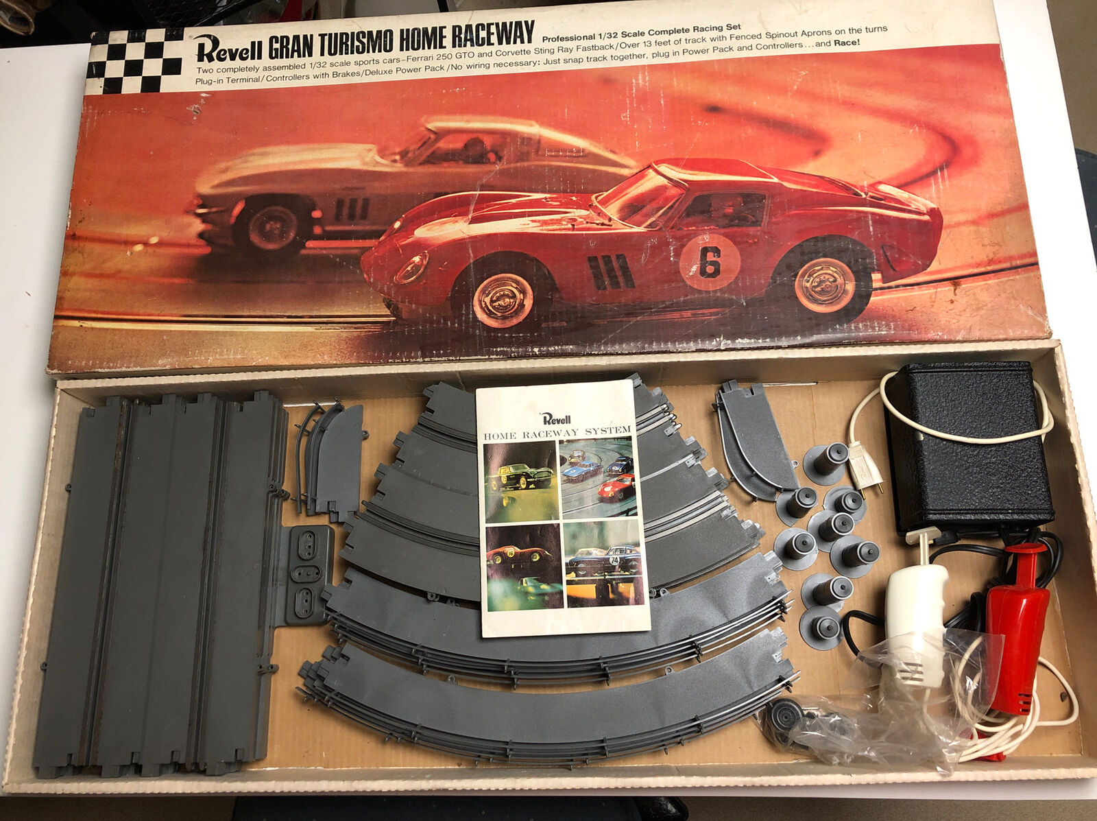1966 1/32 Revell Gran Turismo Home Raceway Slot Car Track , no cars
