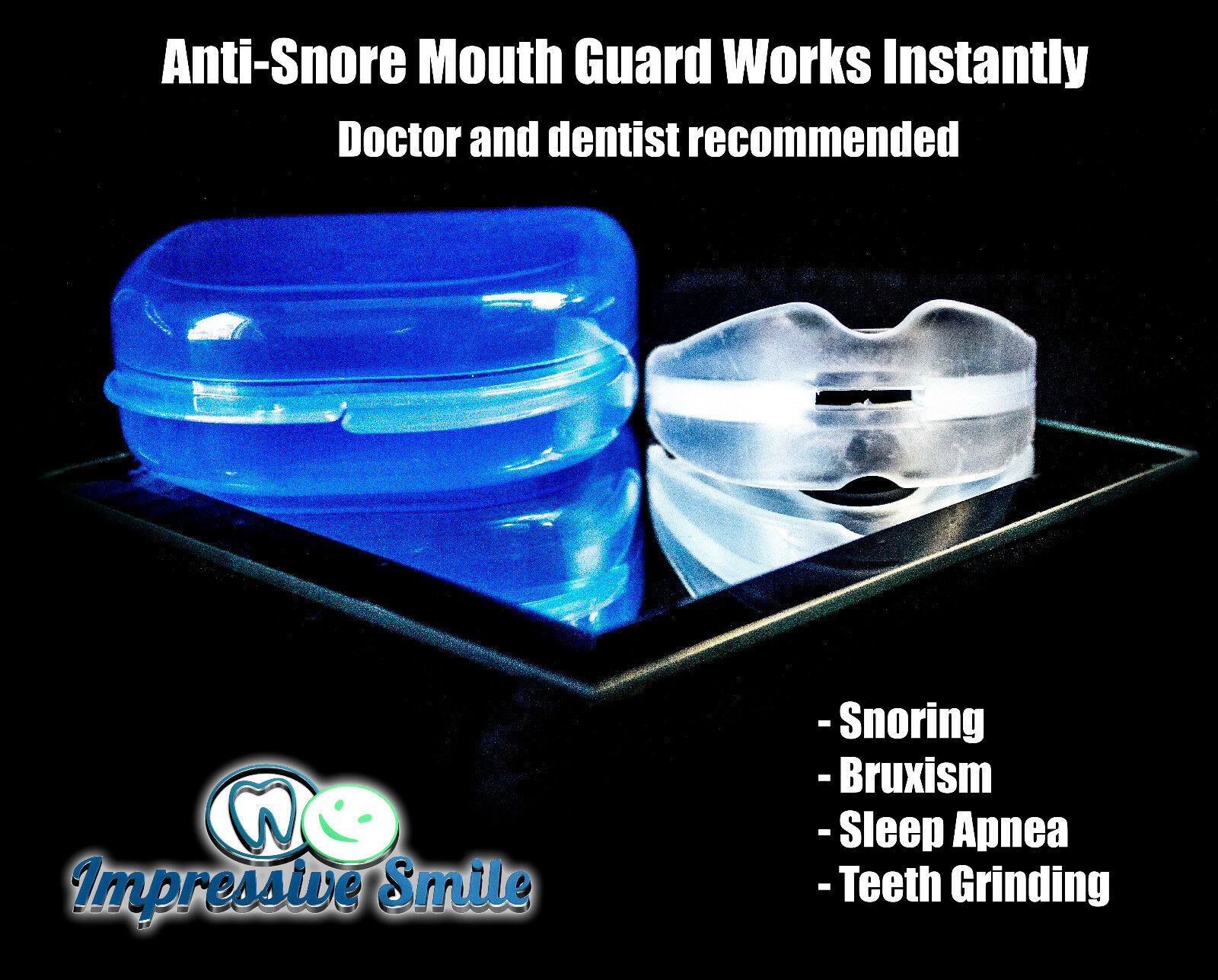 Stop Snoring Mouthpiece Apnea Aid Sleep Anti Snore Bruxism Grind Mouthguard